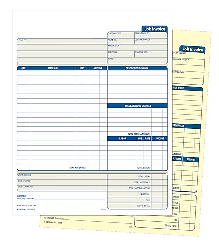 Adams 2-Part Carbonless Invoices, 8" x 11", 100 Sets/Book (NC2817)