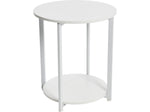Household Essentials Jamestown 20"Dia. Laminate Round End Table, Scandinavian White/White (8200-1)