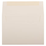 JAM Paper A7 Booklet Envelope 5 1/4" x 7 1/4", Natural White Linen, 100/Pack (82011d)