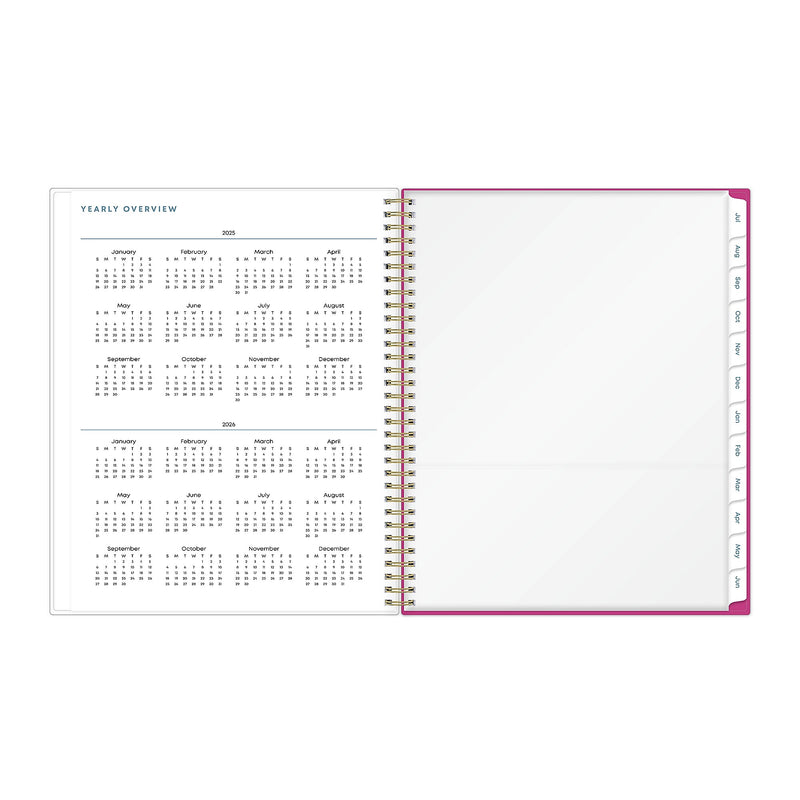 2025-2026 Blue Sky Star Confetti 8.5" x 11" Academic Year Weekly & Monthly Planner, Plastic Cover, Multicolored (136609-A26)