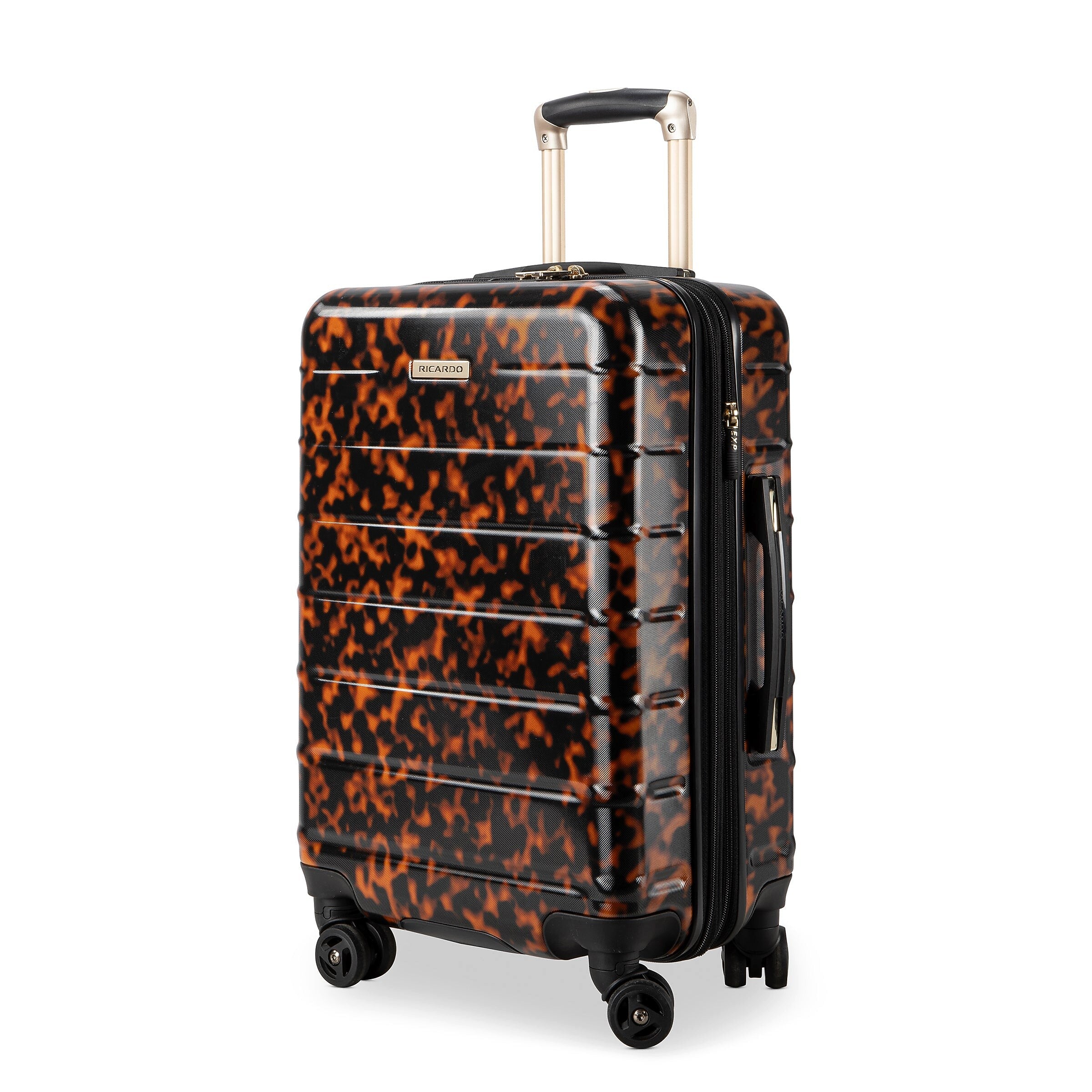 Ricardo Beverly Hills Cambria 20" Hardside Carry-On Suitcase, 8-Wheeled Spinner, Tortoise (140-20"973-4WB)