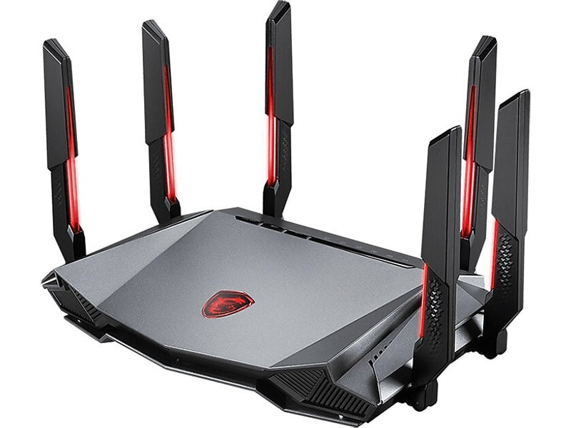 MSI RadiX AXE6600 AX6600 Tri Band MU-MIMO WiFi 6E Gaming Router, Black/Red (RADIXAXE6600)