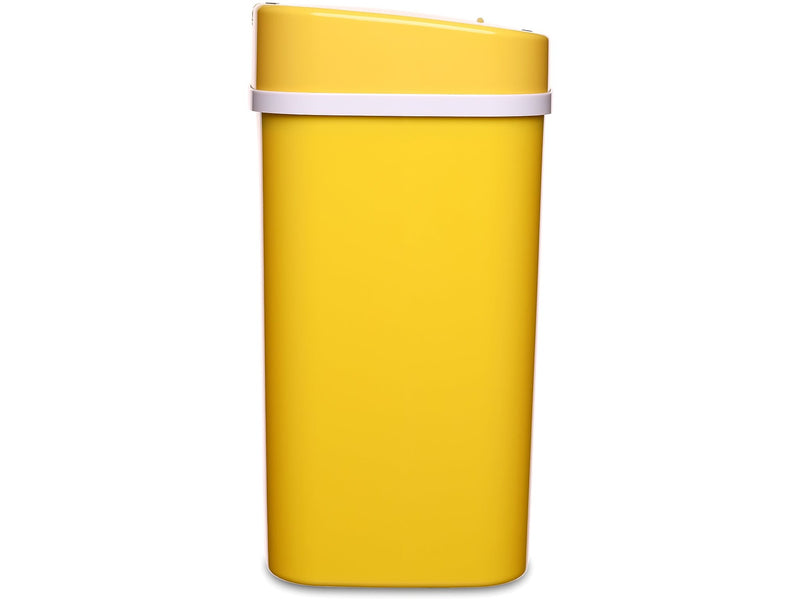 Nine Stars Plastic Sensor Trash Can, 3.2-Gallon, Yellow (DZT-12-5YL)