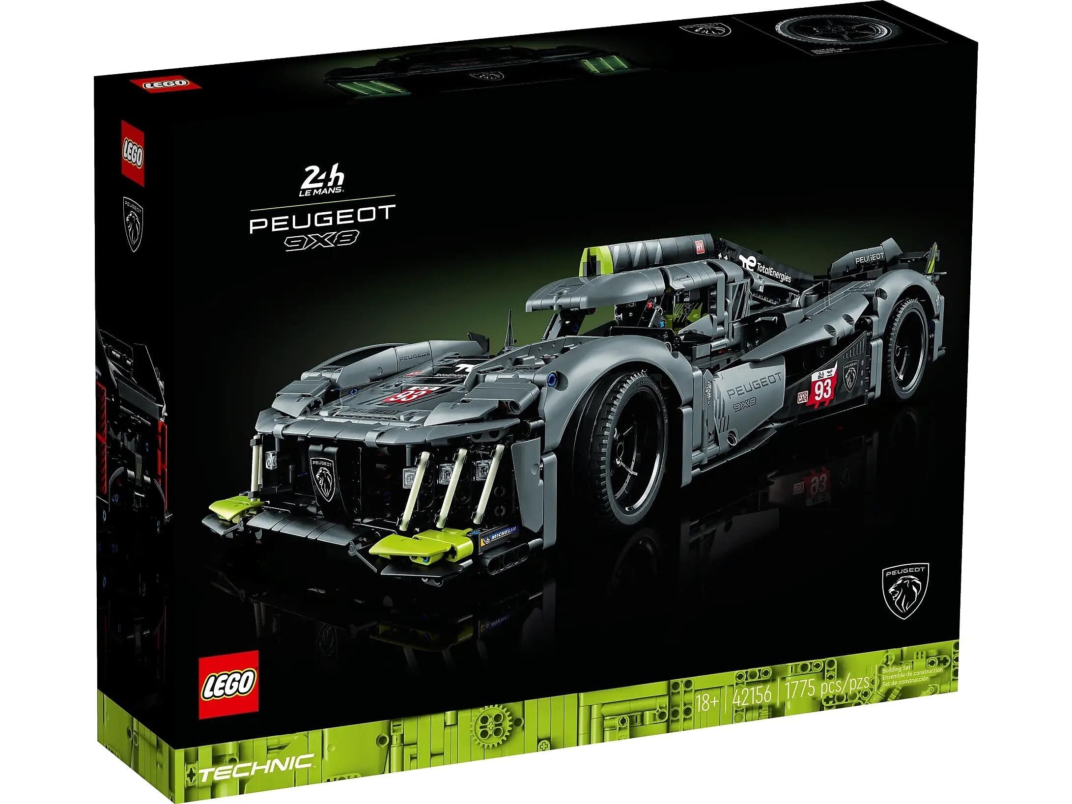 LEGO Technic PEUGEOT 9X8 24H Le Mans Hybrid Hypercar Building set (42156)