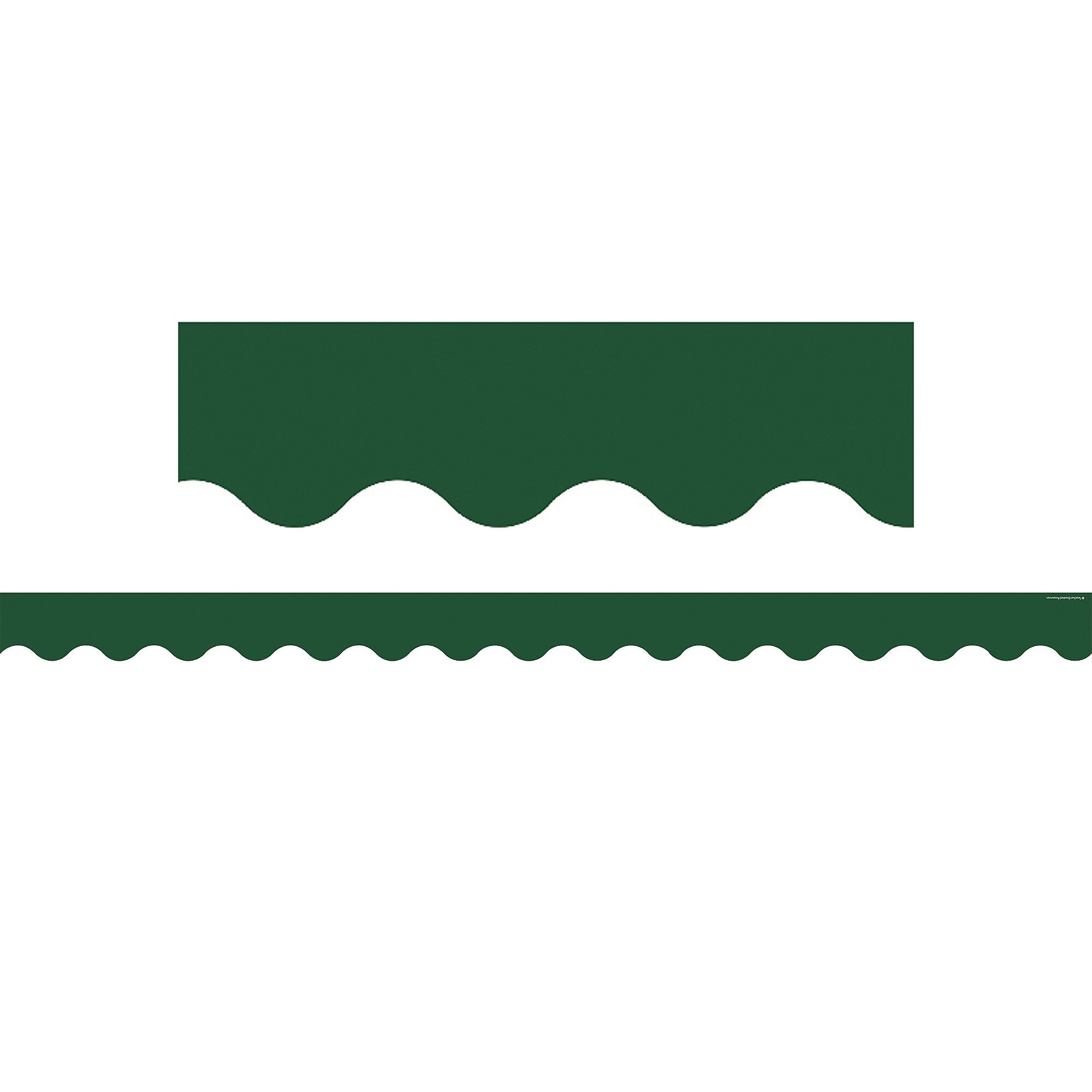 Teacher Created Resources Border Trim, 2.19" x 2.92', Pine Green Scalloped, 12/Pack, 6 Packs/Bundle (TCR9239-6)
