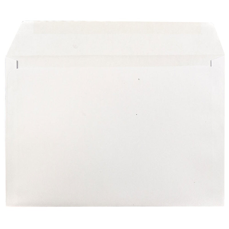 JAM Paper Booklet Envelope 6 1/2" x 9 1/2", White, 100/Pack (4241d)