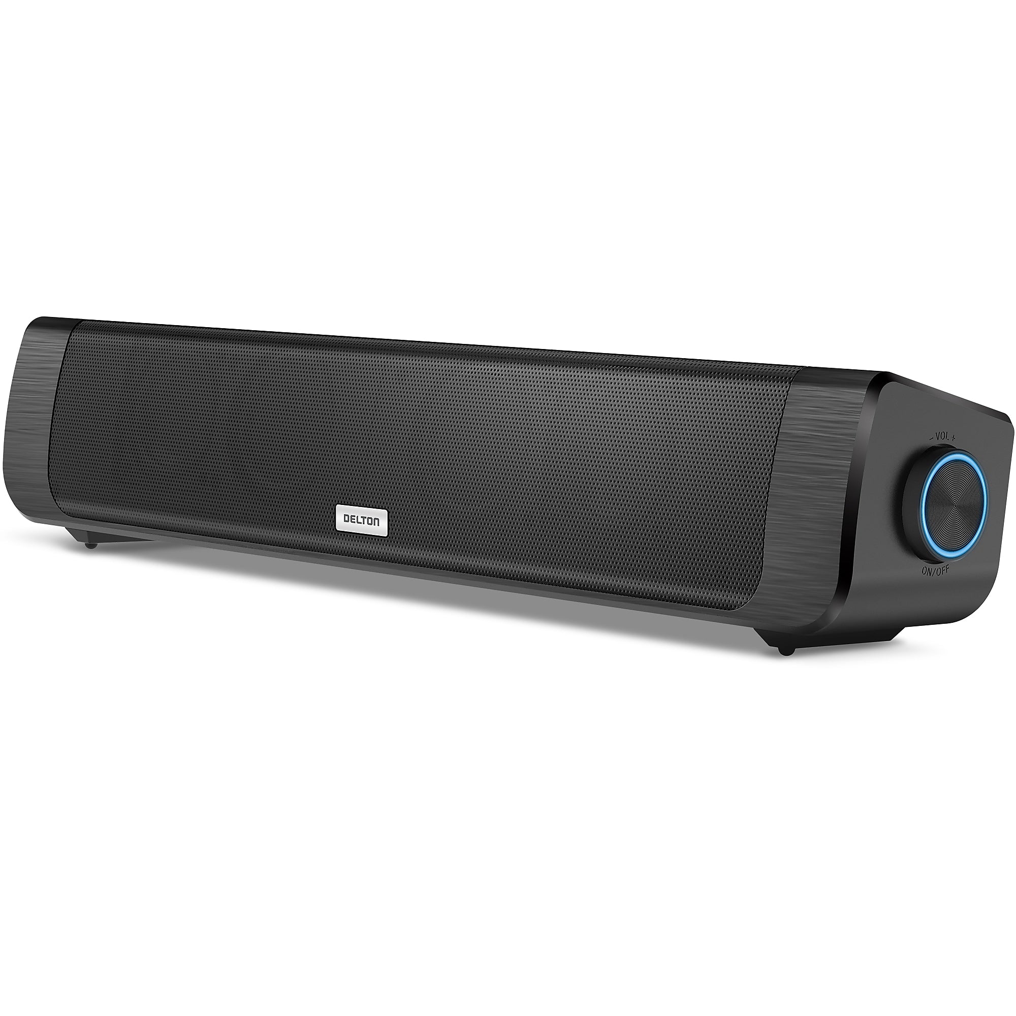 Delton SB200 20-Watt Wired/Wireless Soundbar Computer Speaker, Black (DSB200)