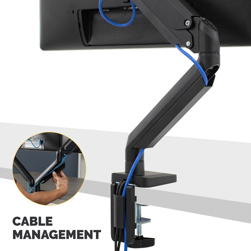 Fellowes Platinum Series Adjustable Monitor Arm, Up to 40" Monitor, Black (8043301)
