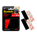Scotch Extreme Fasteners, Black, 4/Pack (RF6731)