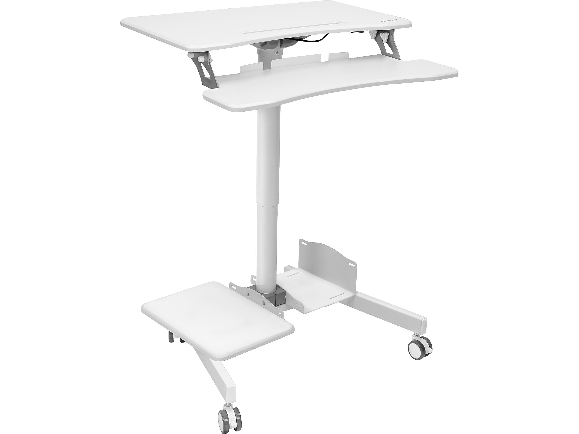 Mount-It! 28"W Adjustable Steel Standing Desk, White (MI-7979W)