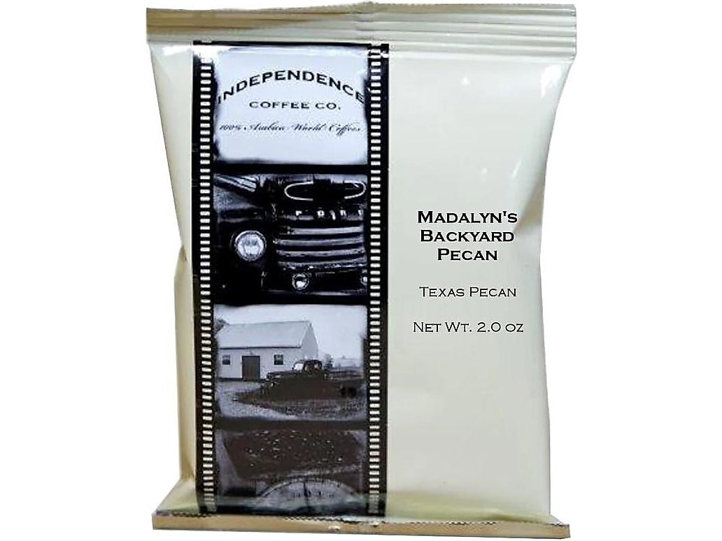 Independence Coffee Co. Madalyn's Backyard Pecan Coffee Frac Pack, Light Roast, 2 oz., 40/Carton (MBP.FP-2.0oz40ctbx)
