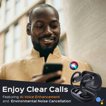 Treblab X-Open Wireless Noise Canceling Earbuds, Bluetooth, Black (X-Open)
