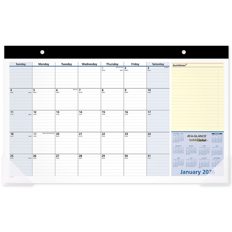 2026-2027 AT-A-GLANCE QuickNotes 18" x 11" Monthly Desk Pad Calendar (SK710-00-26)