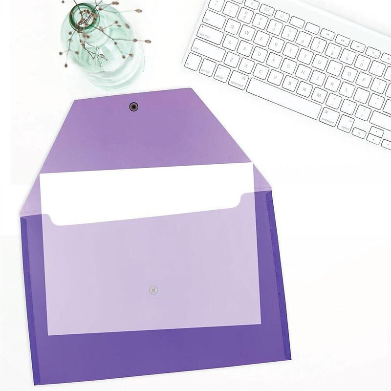 JAM Paper Premium Plastic Document File, 1 Pocket, Legal, Purple, 3/Pack (219S0pux3)