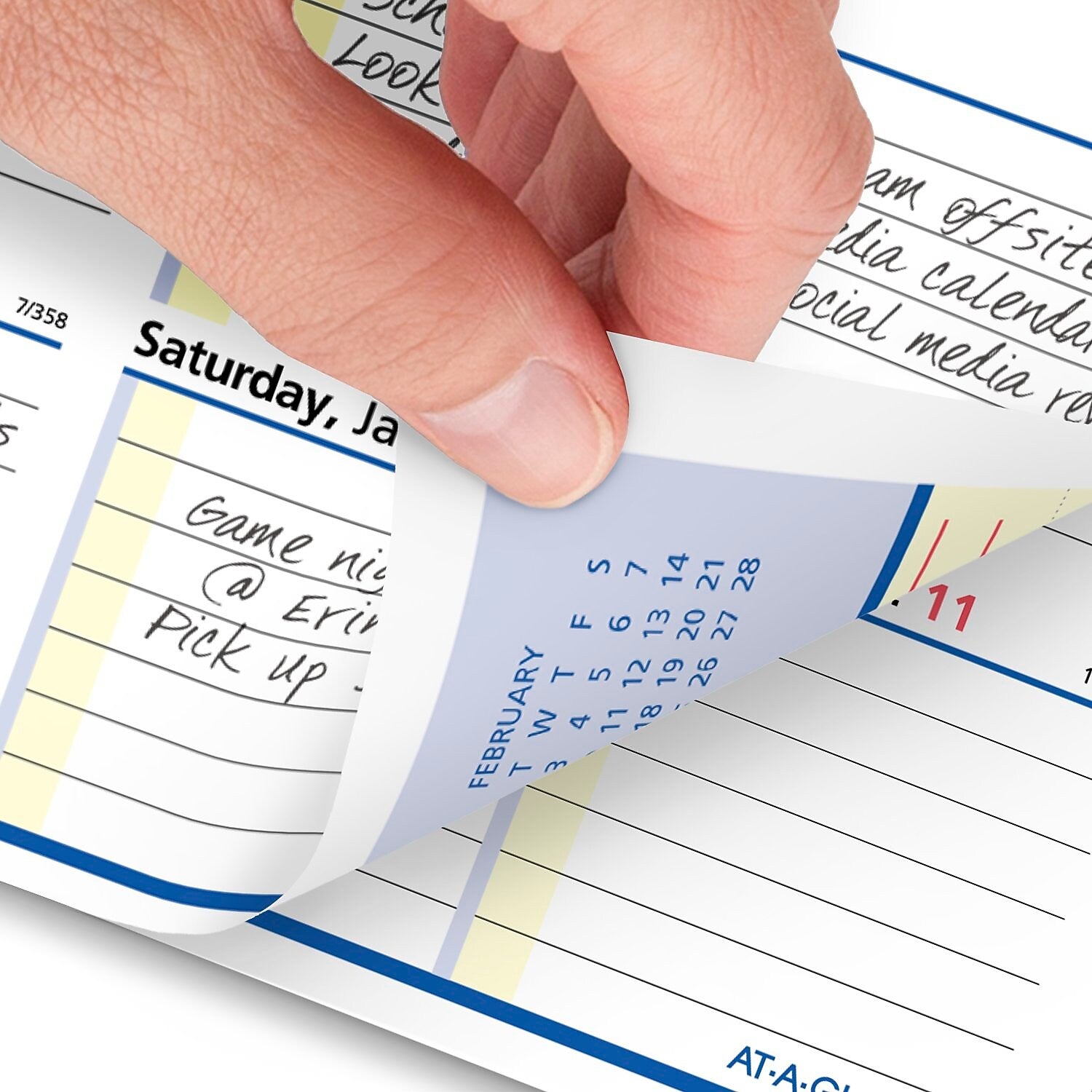 2026 AT-A-GLANCE QuickNotes Flip-A-Week 7" x 5.5" Weekly Desk Calendar Refill Pages (SW706-50-26)
