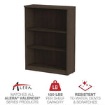 Alera Valencia Series Bookcase, Three-Shelf, 31 3/4w X 14d X 39 3/8h, Espresso (ALEVA634432ES)