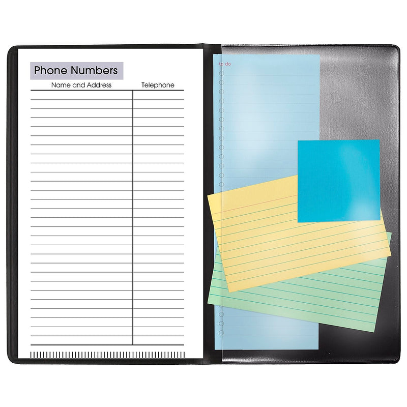 2025-2026 AT-A-GLANCE DayMinder 3.5" x 6" Academic Weekly Planner, Black (AY48-00-26)