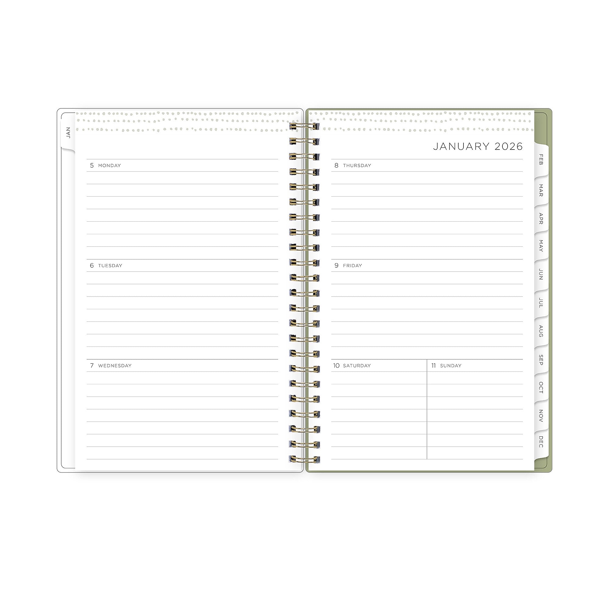 2026 Blue Sky Kelly Ventura Gardens 5" x 8" Calendar Year Weekly & Monthly Planner, Plastic Cover, Multicolored (153065)