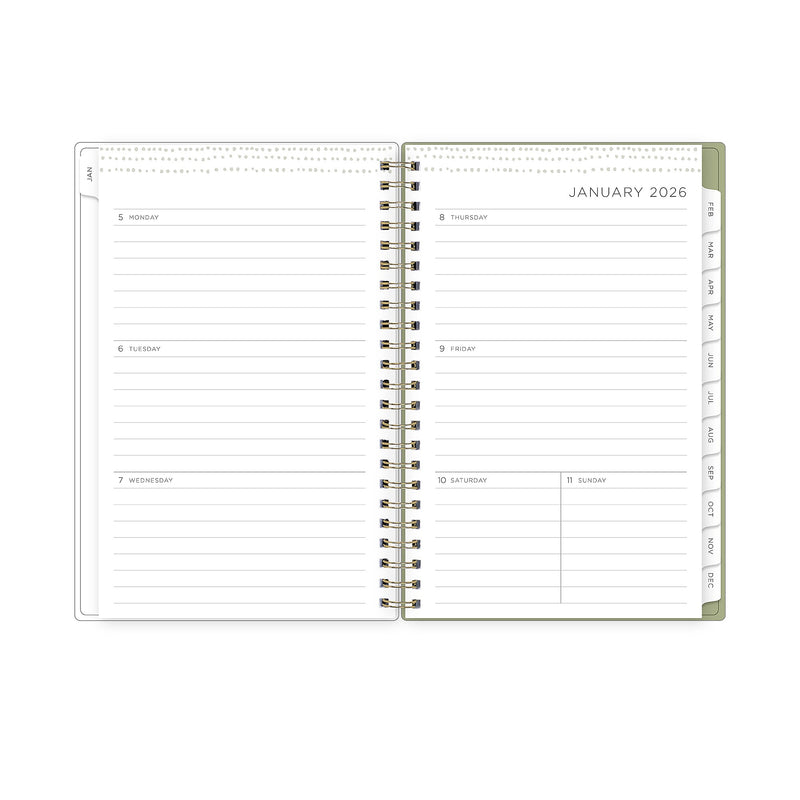 2026 Blue Sky Kelly Ventura Gardens 5" x 8" Calendar Year Weekly & Monthly Planner, Plastic Cover, Multicolored (153065)