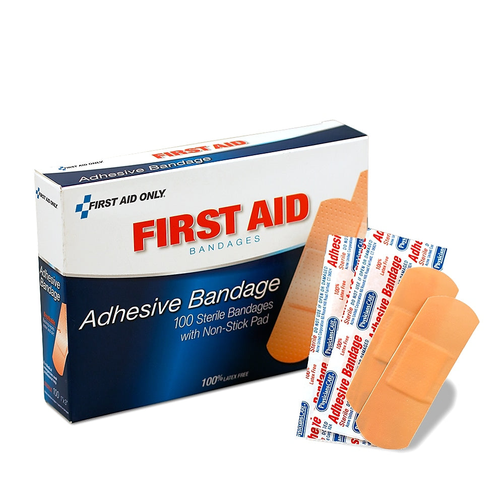 First Aid Only 1" x 3" Adhesive Bandages, 100/Box (90097)