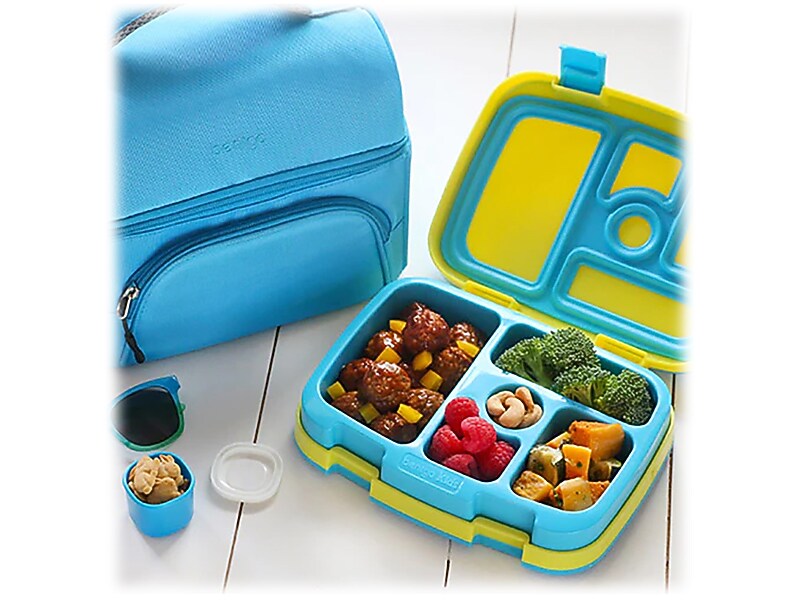 bentgo Brights Kids Bento Box, 5-Compartment, Citrus Yellow, 19 oz. (BGOBRTS-C)