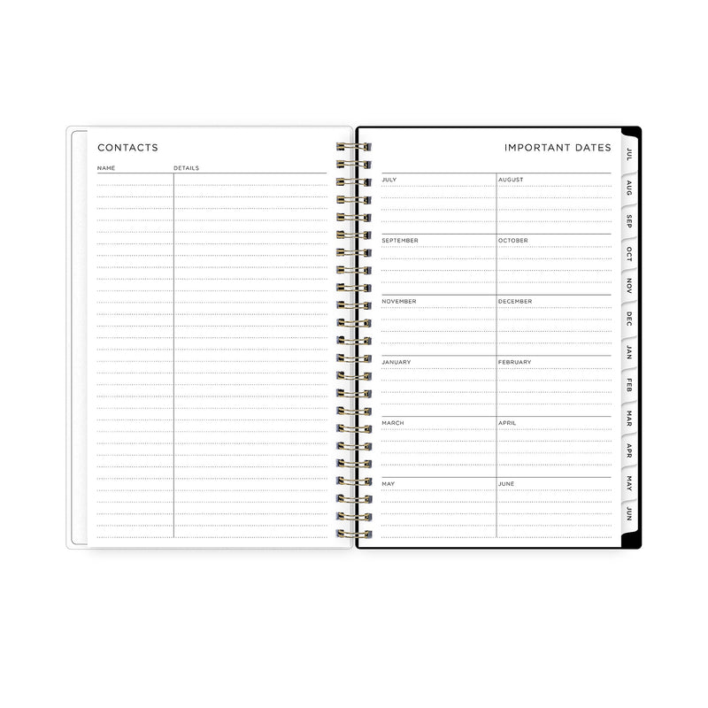 2025-2026 Blue Sky Leopard 5" x 8" Academic Year Weekly & Monthly Planner, Plastic Cover, Multicolored (149047-A26)