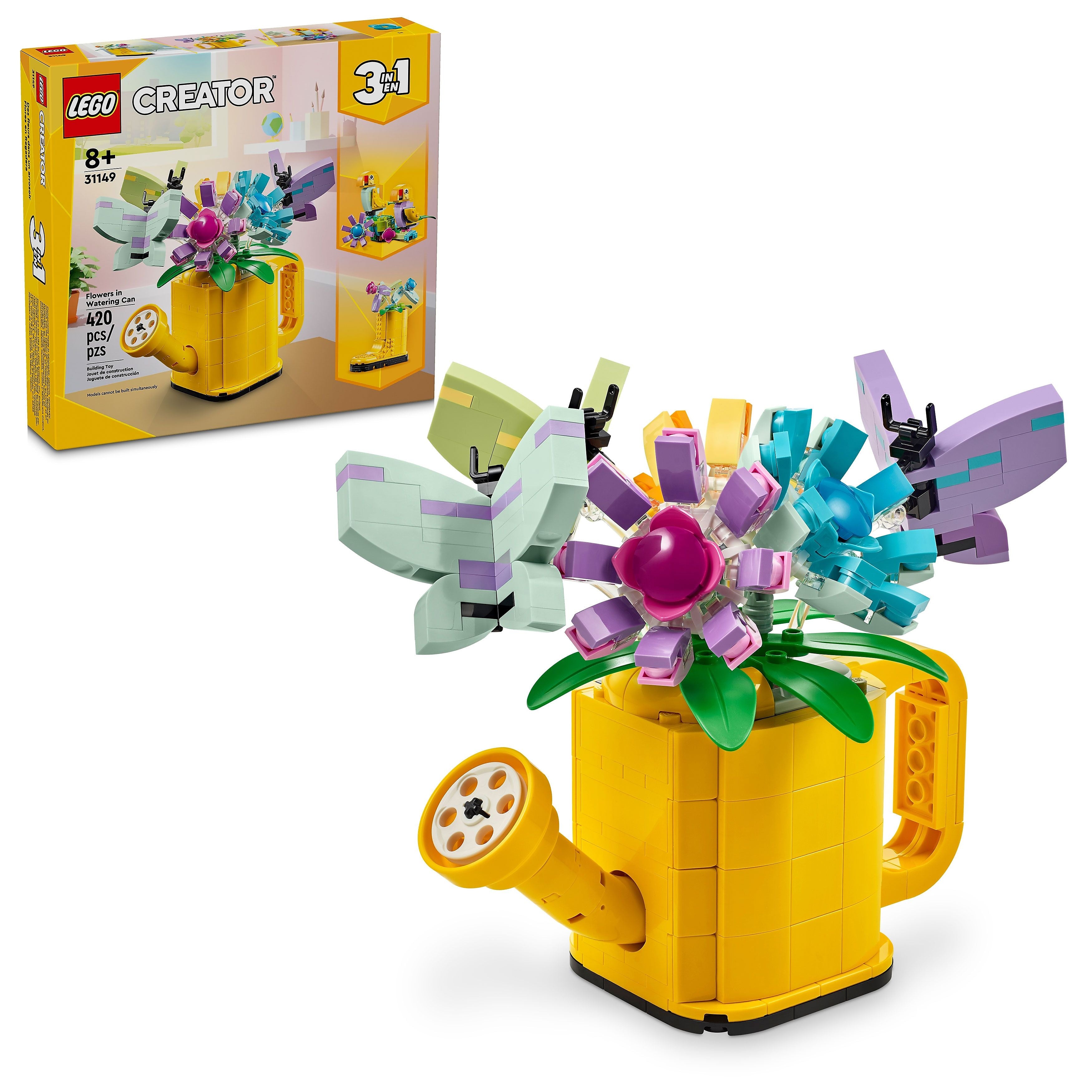 LEGO Creator Flowers in Watering Can 3-In-1, 420 Pieces (31149)