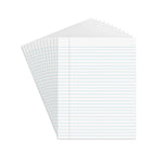 Staples Notepads, 8.5" x 11" (US letter), Wide Ruled, White, 50 Sheets/Pad, Dozen Pads/Pack (ST57334)