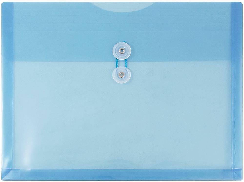 JAM Paper Premium Plastic Document File, Letter, Blue, 3/Pack (218B1BUX3)