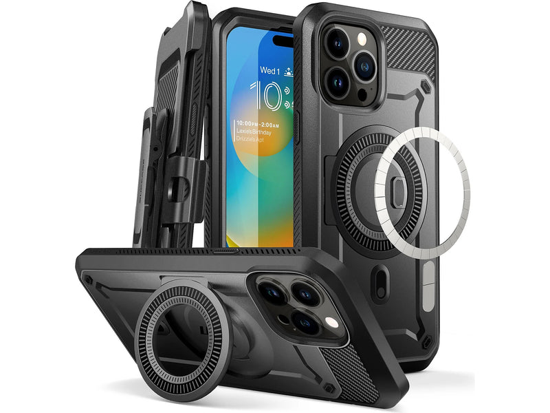 SUPCASE Unicorn Beetle PRO MAG Rugged Case for iPhone 15 Pro, Shock-Absorbing, Gunmetal