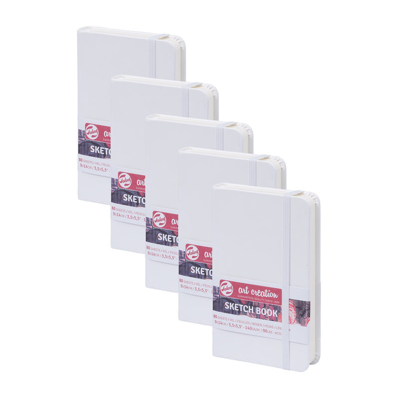 Talens Art Creation 3.5" x 5.5" Sketch Book, 80 Sheets/Book, 5/Bundle (TLN9314101M-5)