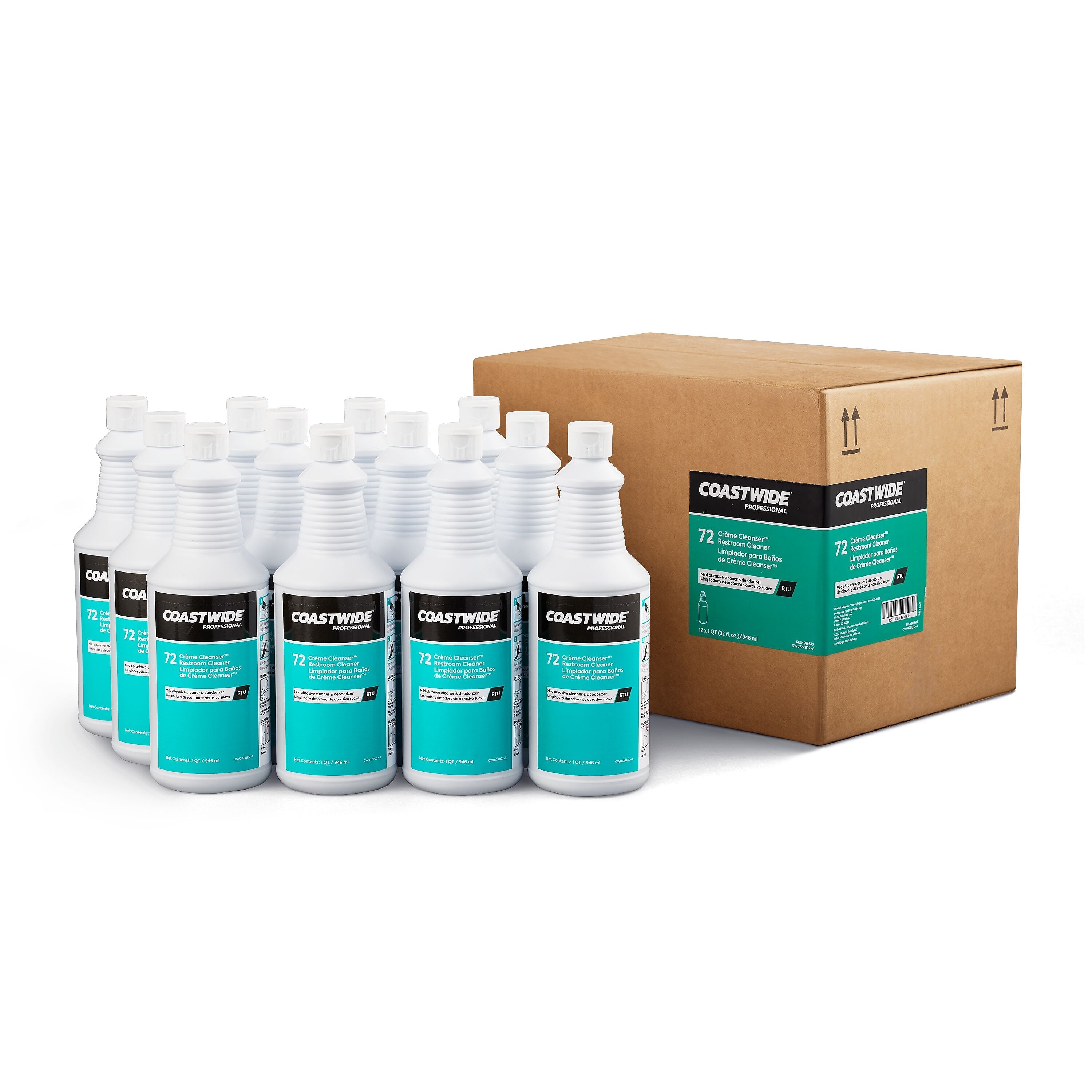 Coastwide Professional™ Restroom Cleaner Creme Cleanser, Ready To Use, Mint Scent, 32 Oz., 12/Carton  (CW072RU32-ACT)