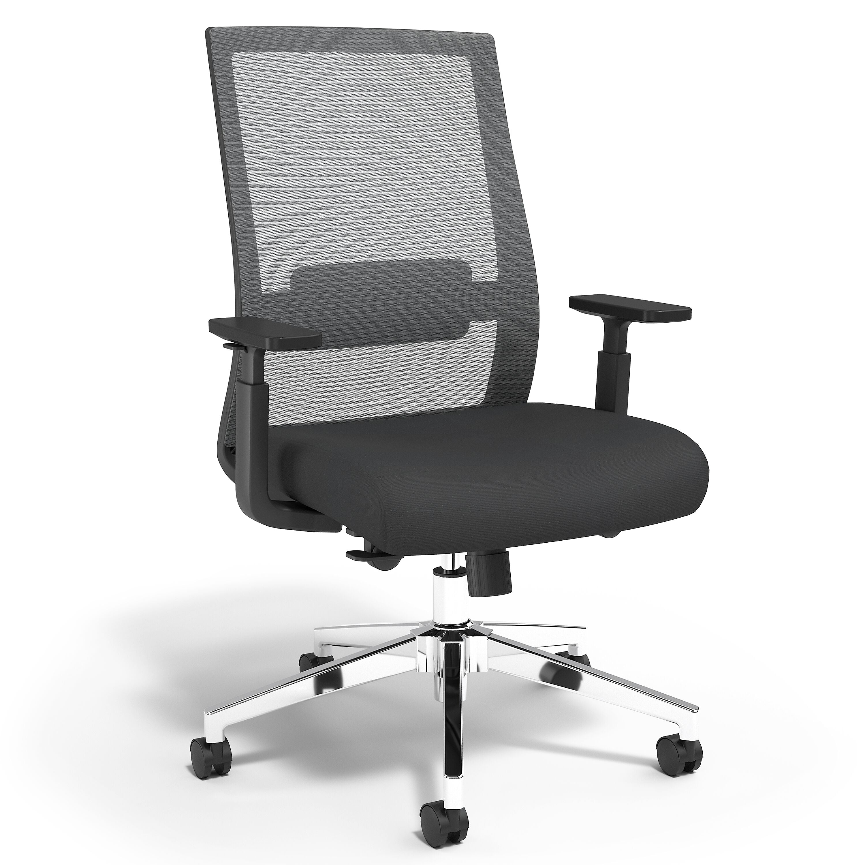 Staples Prestige Marrett Ergonomic Fabric Swivel Task Chair, Black (UN53249)
