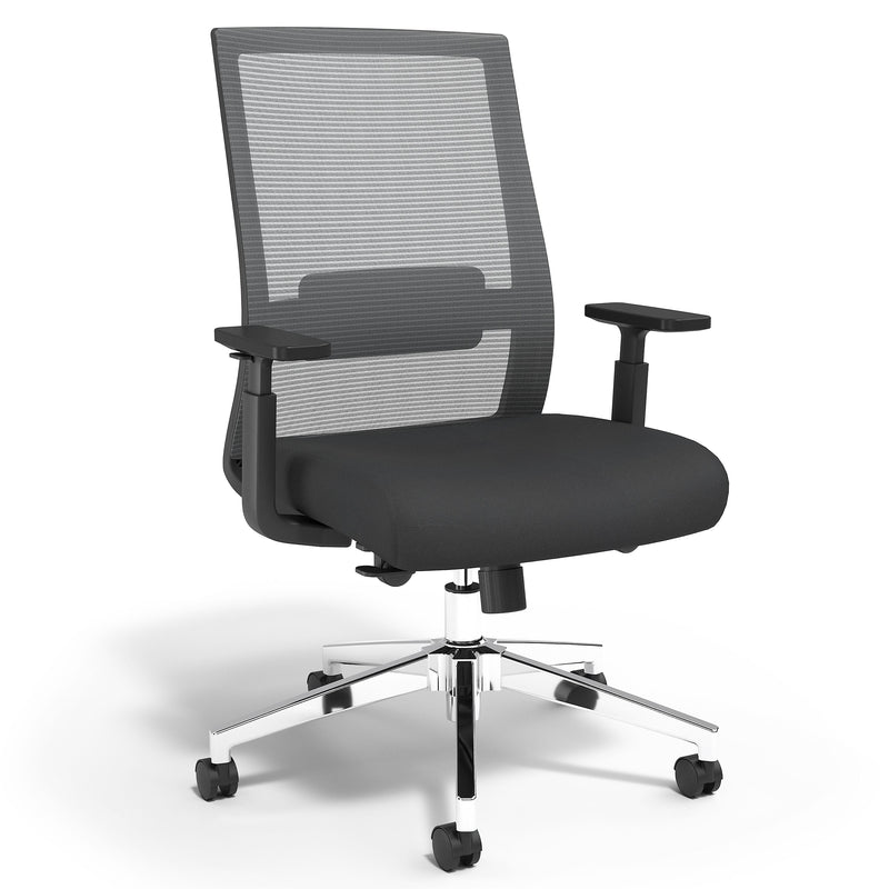 Staples Prestige Marrett Ergonomic Fabric Swivel Task Chair, Black (UN53249)