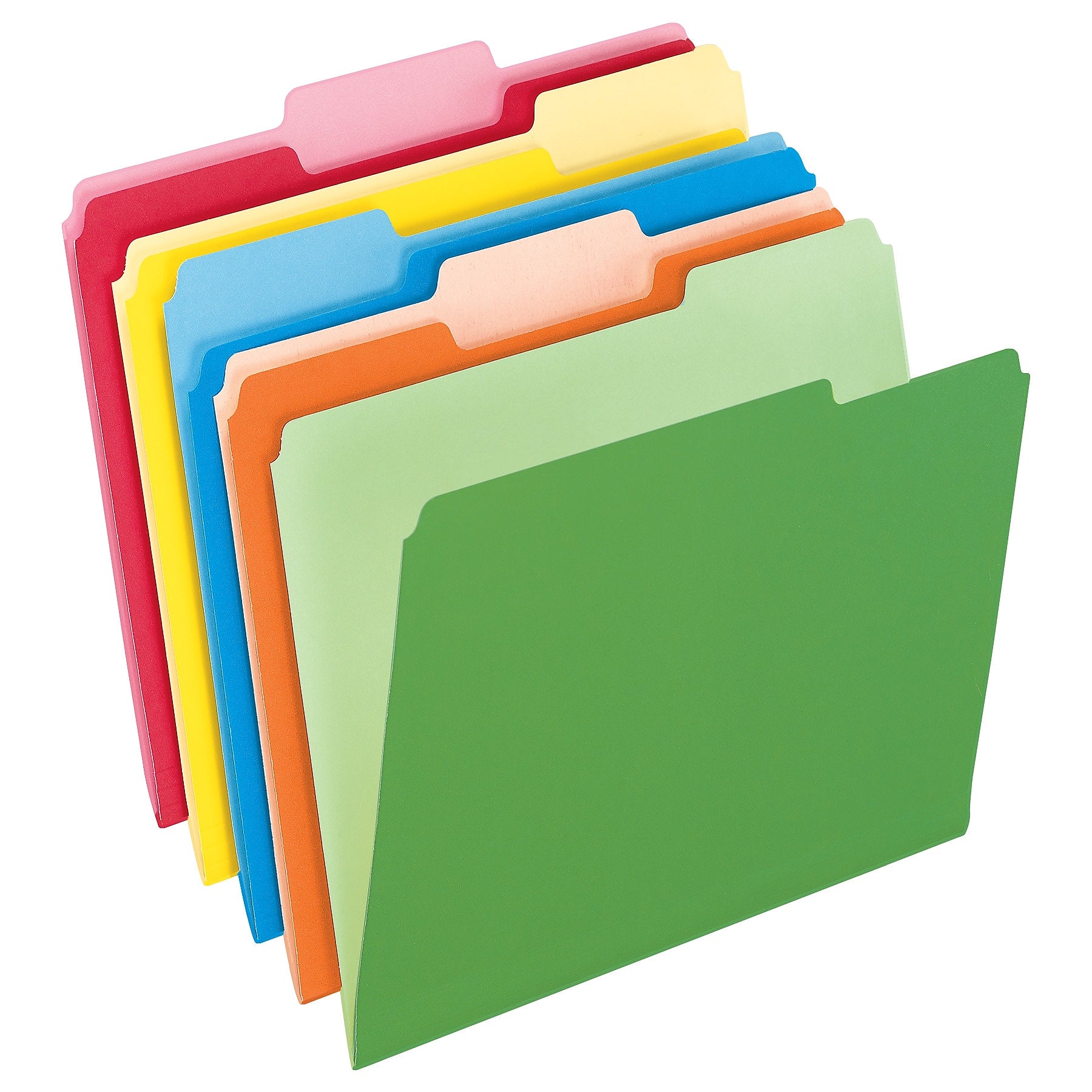 Pendaflex Recycled File Folder, 1/3-Cut Tab, Assorted, Letter Size, Assorted Colors, 100/Box (4210 1/3 ASST)