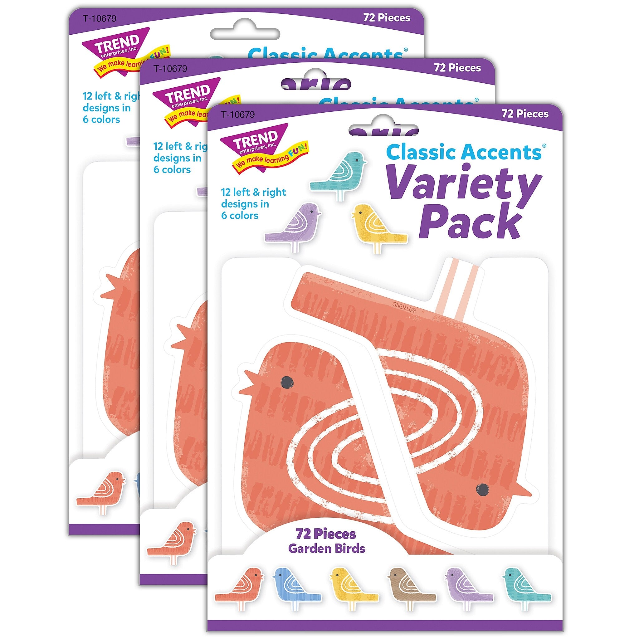 TREND Garden Birds Classic Accents Variety Pack, 216/Bundle (T-10679-3)