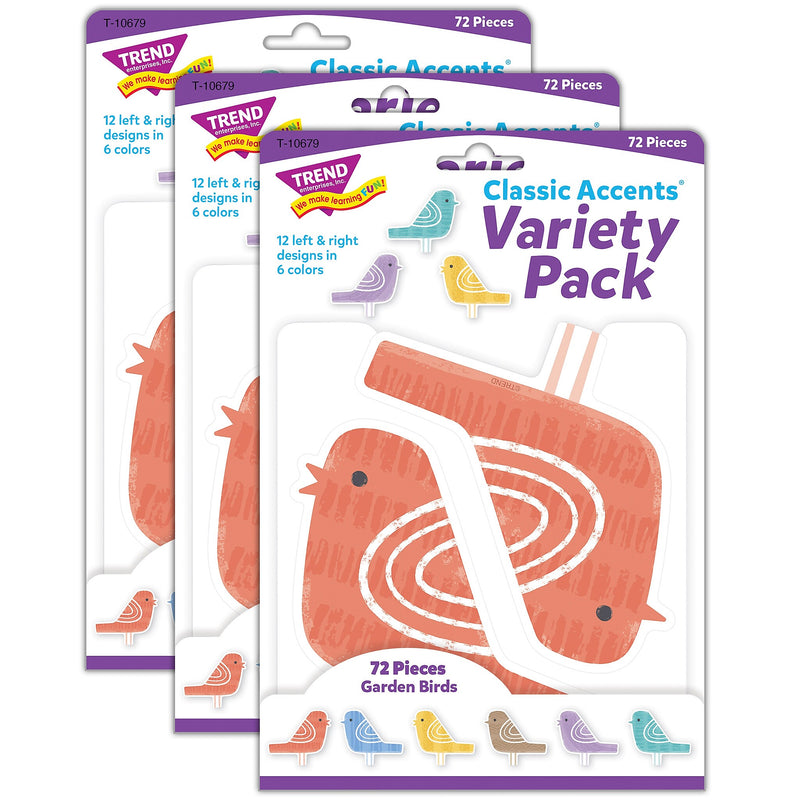 TREND Garden Birds Classic Accents Variety Pack, 216/Bundle (T-10679-3)