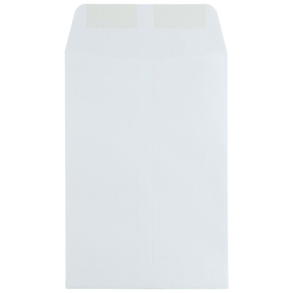 JAM Paper Booklet Envelope 6" x 9 1/2", White, 100/Pack (1623193d)