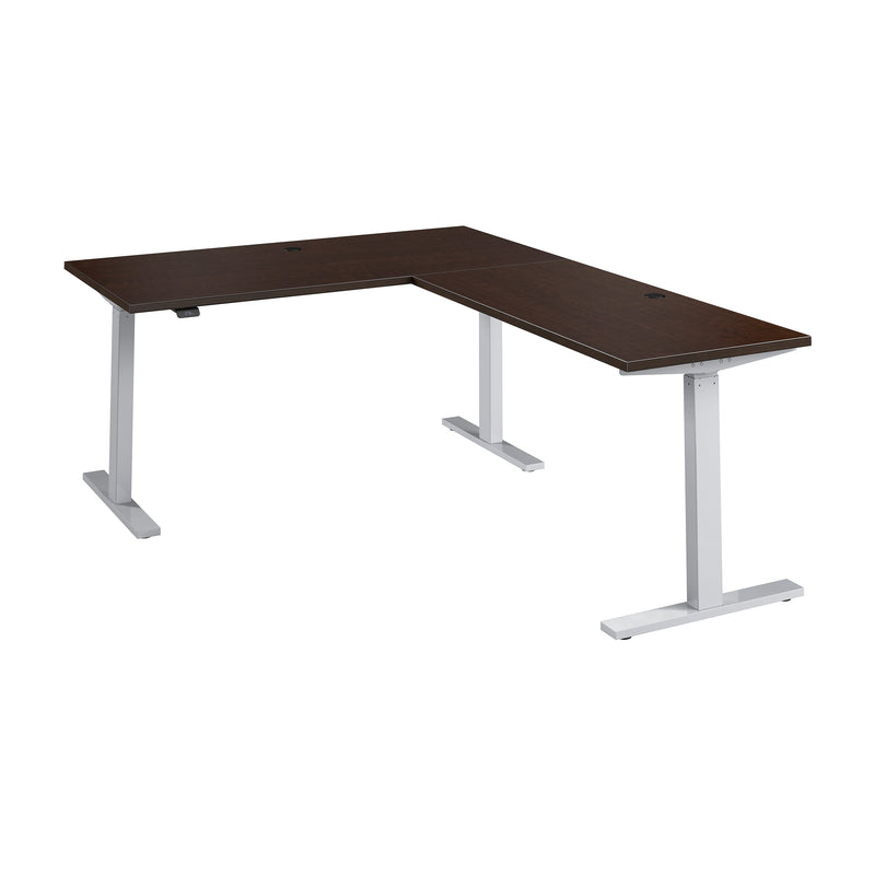 Bush Business Furniture Move 60 Series 60"W L Shaped Adjustable Standing Desk, Mocha Cherry (M6SL6078MRSK)