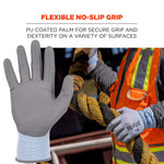 Ergodyne ProFlex 7025 PU Coated Cut-Resistant Gloves, ANSI A2, Blue, XXL, 1 Pair (10436)