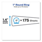 Avery Flexi-View 1" 3-Ring Binder, Blue (AVE17607)