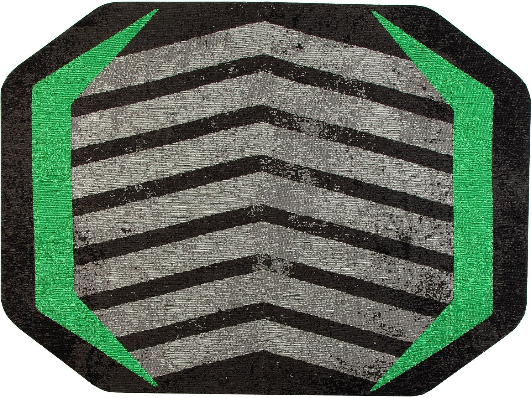Anji Mountain Rug'd Prizm Green Carpet & Hard Floor Chair Mat, 36" x 48", Gray/Green (AMB9106)