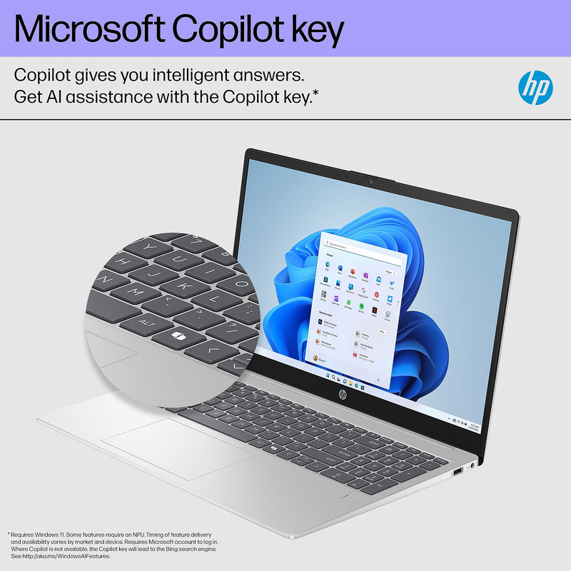 HP 15.6" LED Laptop, Intel Core i3-N305, 8GB RAM, 256GB SSD,+ 7 hours battery, Windows 11 (B42YPUA#ABA)