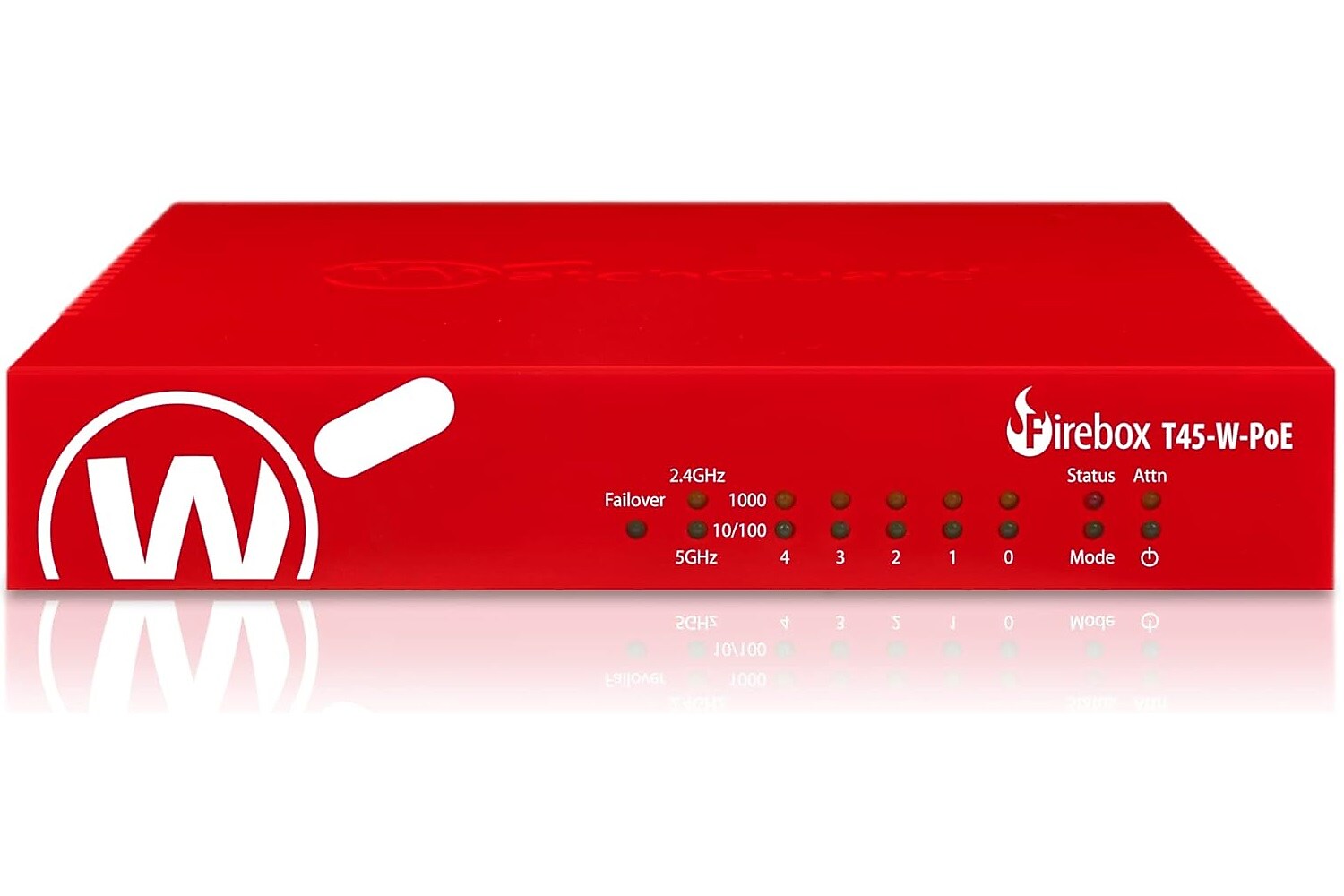 WatchGuard Firebox T45-W-PoE Network Security/Firewall Appliance, 3-Year Basic Security Suite, Red (WGT48033-US)