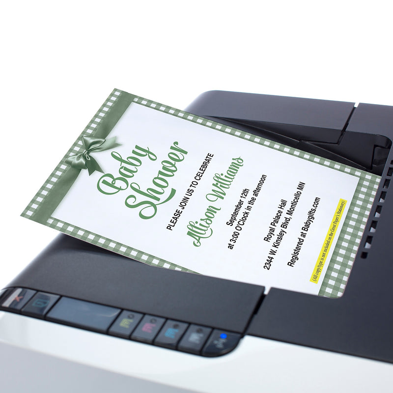 Great Papers Sage Green Bow Everyday Letterhead, Multicolored, 50 Sheets/Pack (2025008)