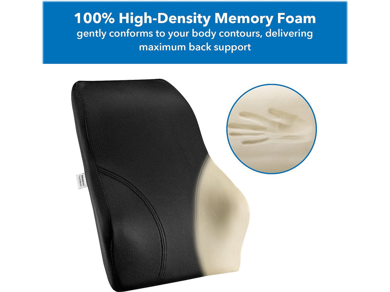 Mount-It! Ergo Collection Memory Foam Full-Back Cushion, Black (MI-1106)