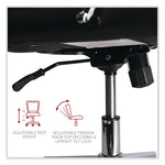 Alera Fixed Arm Leather Task Chair, Black (ALEWS4116)