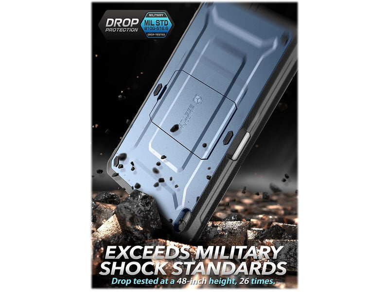 SUPCASE Unicorn Beetle PRO Shockproof Rugged Case for iPad mini 6, Metallic Blue (SUP-iPad2021-8.3-UBPro-SP-Tilt)