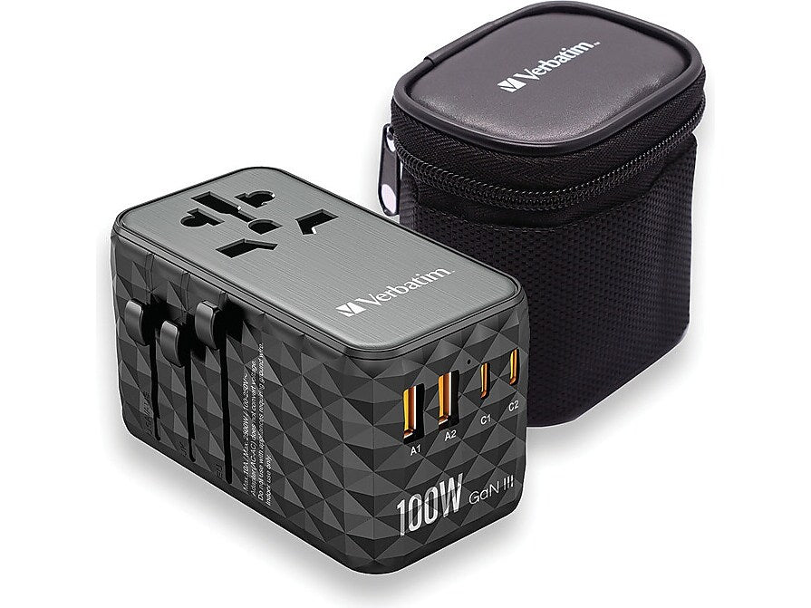 Verbatim UTA-06 Plastic Travel Power Adapter, Black (32121)
