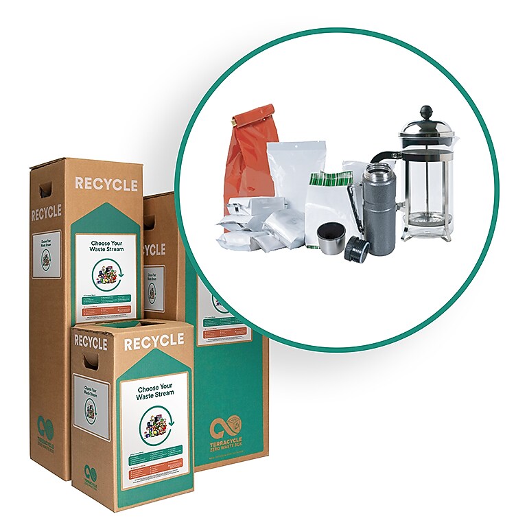 TerraCycle Cardboard Coffee and Tea Accessories Zero Waste Box, 21 Gallon, Natural Kraft (CS7-M)